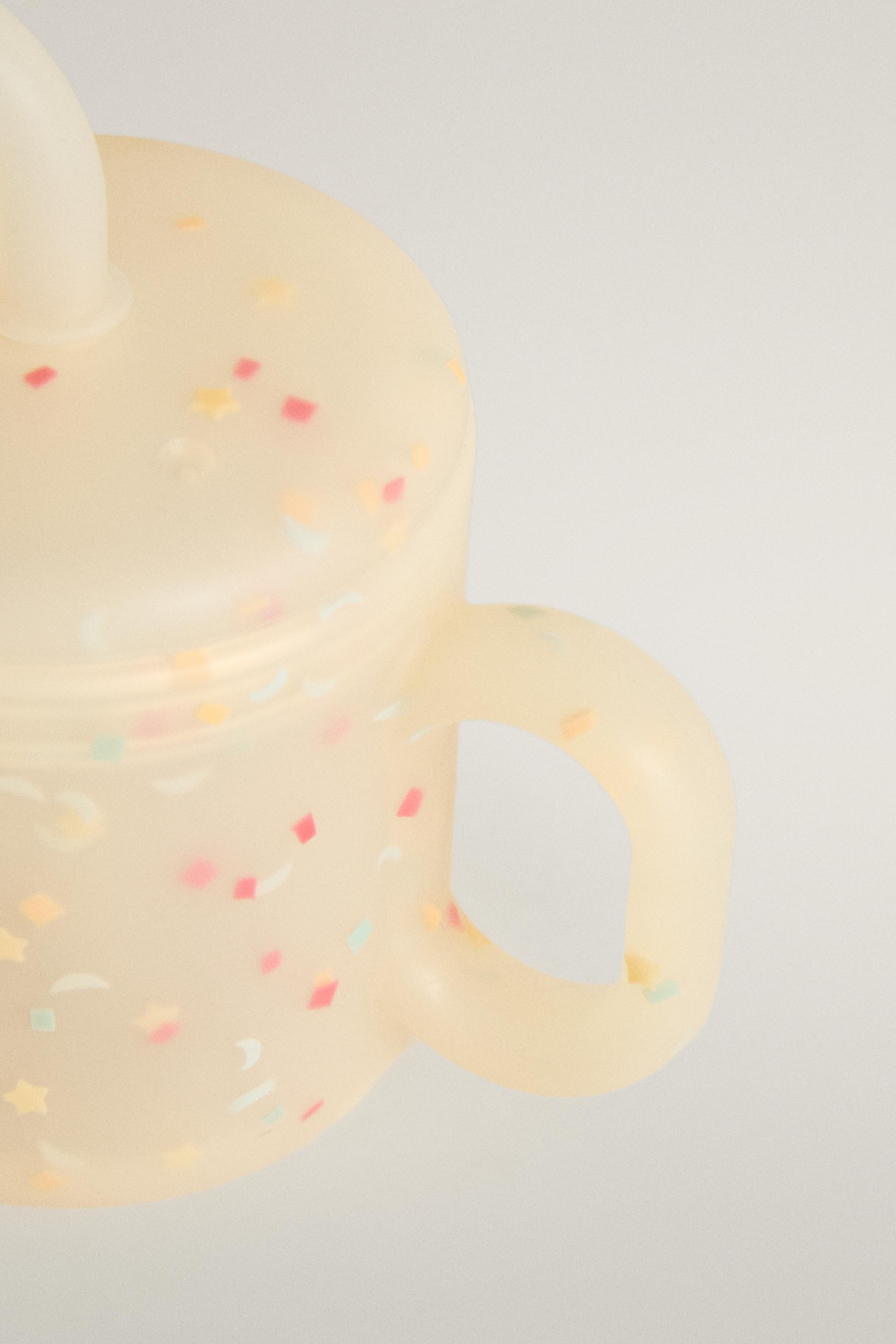 VERRE PAILLE ENFANT SILICONE CONFETTIS